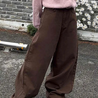 Pocket Wide Balloon Fit Cotton Long Pants