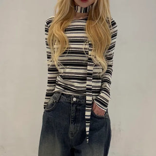 Koren Striped Knit Scarf Set