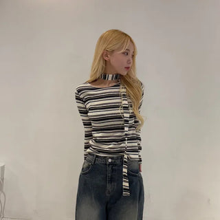 Koren Striped Knit Scarf Set