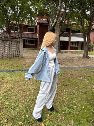 Street Style American Flag Patch Training Long Pants