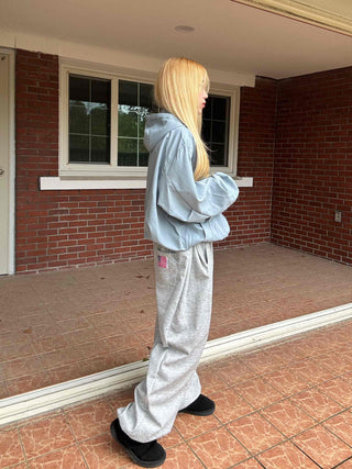 Street Style American Flag Patch Training Long Pants