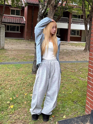 Street Style American Flag Patch Training Long Pants