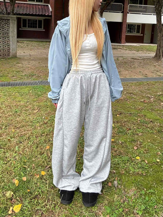 Street Style American Flag Patch Training Long Pants
