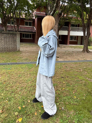 Street Style American Flag Patch Training Long Pants