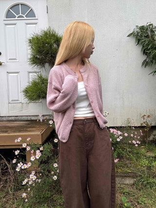 Pure Overfit WoolWool Plain Cardigan