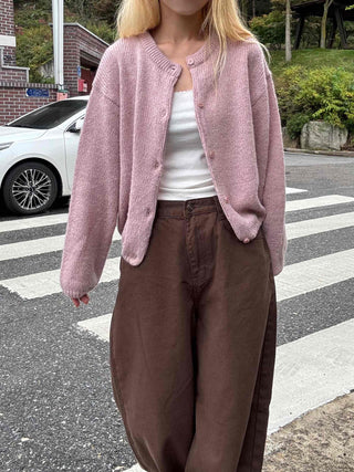 Pure Overfit WoolWool Plain Cardigan