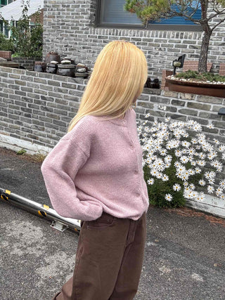 Pure Overfit WoolWool Plain Cardigan