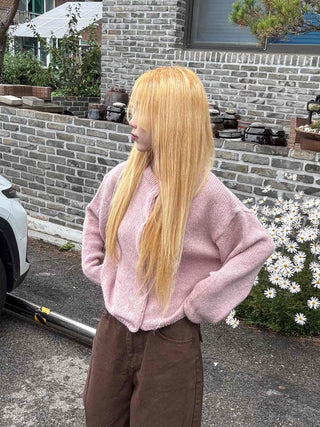 Pure Overfit WoolWool Plain Cardigan