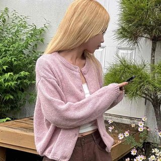 Pure Overfit WoolWool Plain Cardigan