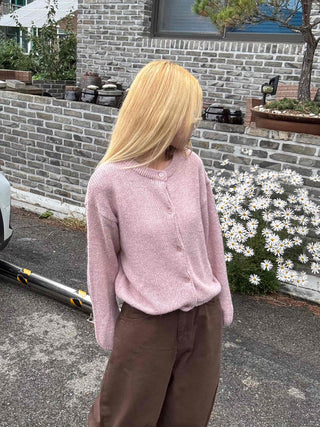 Pure Overfit WoolWool Plain Cardigan