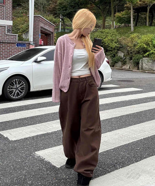 Pure Overfit WoolWool Plain Cardigan
