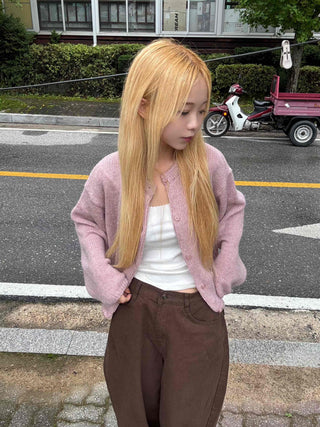 Pure Overfit WoolWool Plain Cardigan