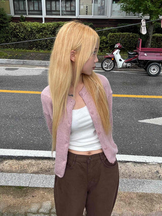 Pure Overfit WoolWool Plain Cardigan