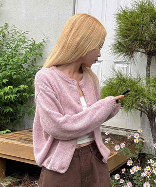 Pure Overfit WoolWool Plain Cardigan