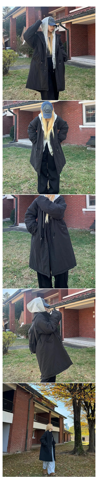 Liam Warm Cloud Long Field Padded Jumper Daily Look Oversized Loose Fit Avant-garde Fit Outerwear