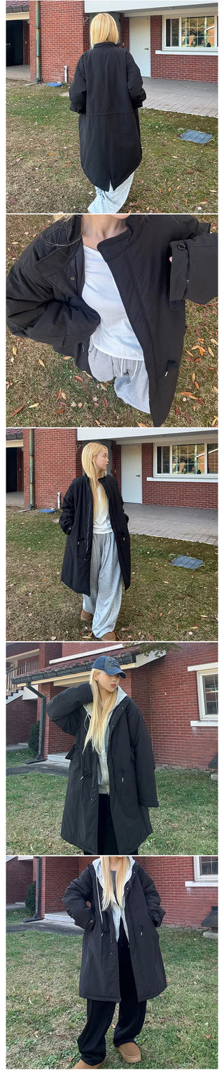 Liam Warm Cloud Long Field Padded Jumper Daily Look Oversized Loose Fit Avant-garde Fit Outerwear