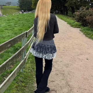Camo Dot Pleated Mini Skirt