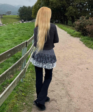 Camo Dot Pleated Mini Skirt