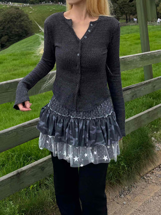 Camo Dot Pleated Mini Skirt