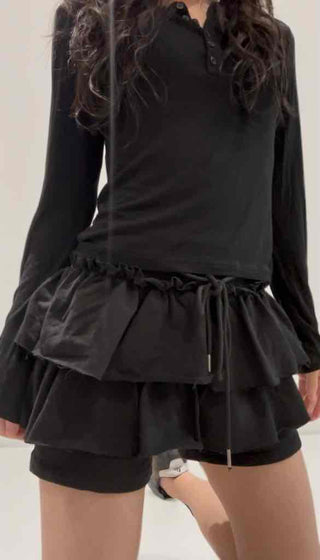 Urban Terry Skirt Cotton Plain Mini Skirt