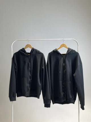 Tyler Two-way Daily Zip-up Hoodie Couple Item Oversized Basic Essential Tracksuit