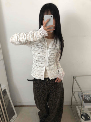 Retro Hip Leopard Long Pants