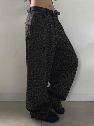 Retro Hip Leopard Long Pants
