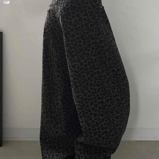 Retro Hip Leopard Long Pants