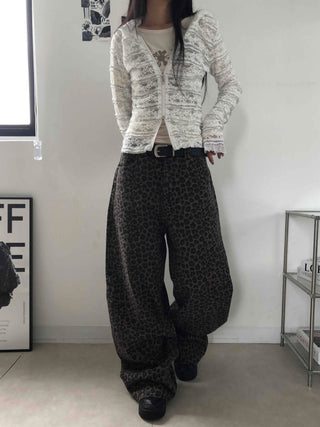 Retro Hip Leopard Long Pants