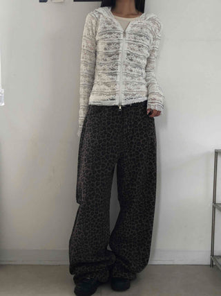 Retro Hip Leopard Long Pants