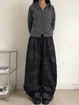 Newtro Side Stud Zip-Up Hoodie