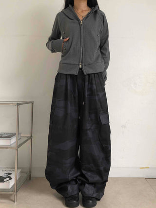 Newtro Side Stud Zip-Up Hoodie
