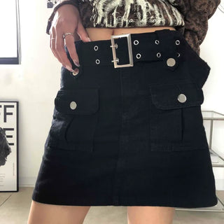 Pure Plain H-Line Mini Skirt