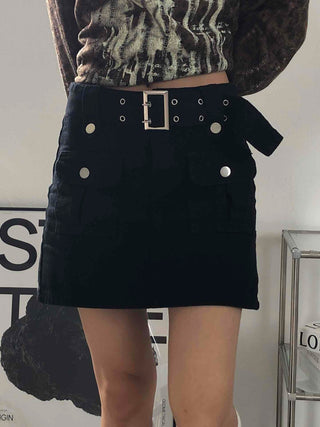 Pure Plain H-Line Mini Skirt