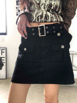Pure Plain H-Line Mini Skirt