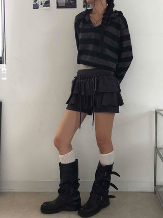Unique French Terry Mini Skirt