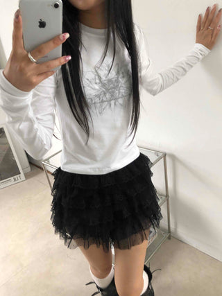 Unique Skull Print Long Sleeve T-shirt