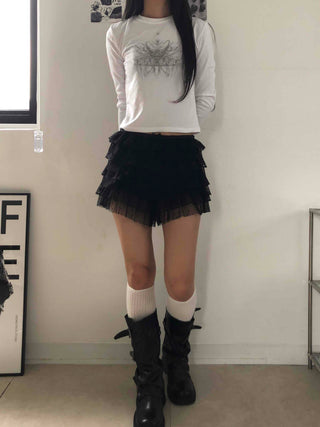 Unique Skull Print Long Sleeve T-shirt