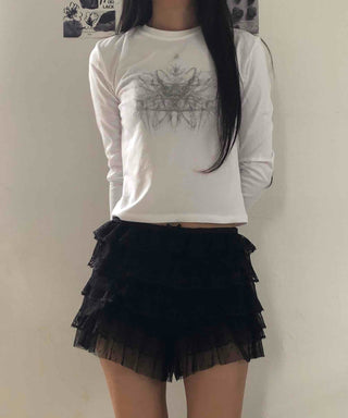 Unique Skull Print Long Sleeve T-shirt