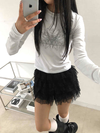 Unique Skull Print Long Sleeve T-shirt
