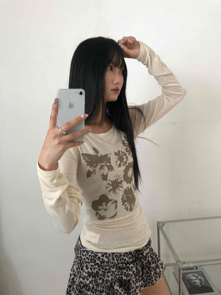 Brown Leto Leopard Frill Mini Skirt