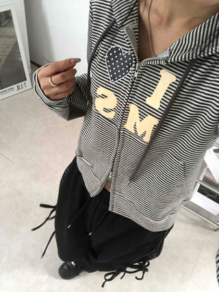Dot layered side ribbon elastic long pants