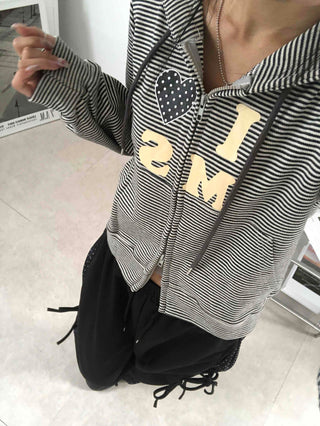 Dot layered side ribbon elastic long pants