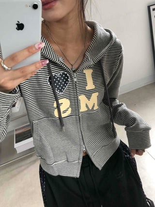 Dot layered side ribbon elastic long pants