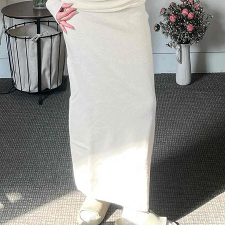 Slim Fit Knit Maxi Skirt