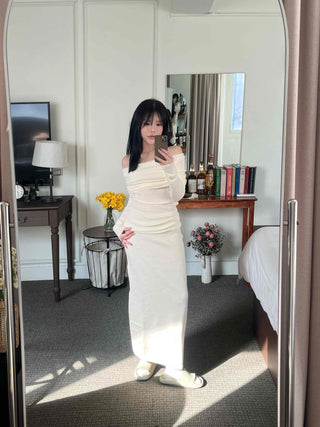 Slim Fit Knit Maxi Skirt