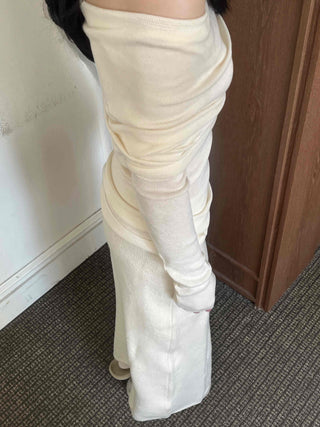 Slim Fit Knit Maxi Skirt
