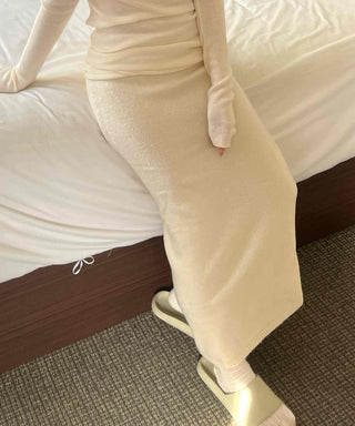 Slim Fit Knit Maxi Skirt