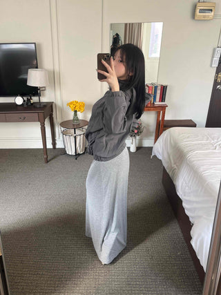 Oversized High-Neck Snap Button Hoodie