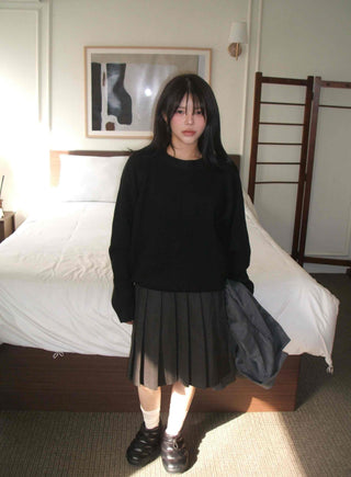 Classic Pleated Tennis Midi Skirt